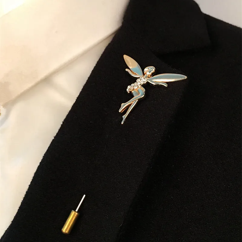 Золотые хрустальные длинные броши в виде звеньев брошь для женщин и мужчин