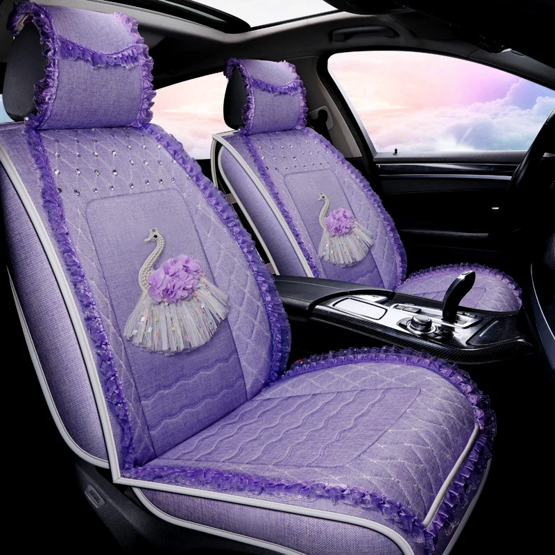 Девичий милый розовый стиль универсальный чехол для автомобильного сиденья bmw mini