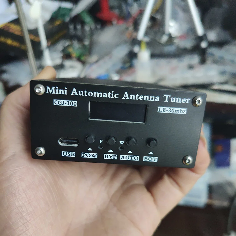 

New ATU-100 1.8-30MHz Mini Automatic Antenna Tuner 0.91" OLED Display For 5-100W Shortwave Radio Stations