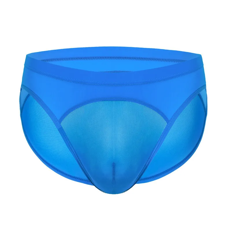 6PCS Men's Low Rise Underwear Briefs Sexy Breathable Mesh See Through Lingerie Underpants Male Clothes New U Convex Panties