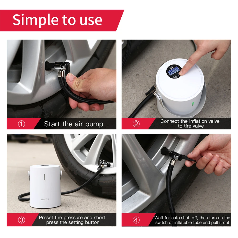 Preço Kkmoon Inflator Bomba 12v Pneu Elétrico Inflator Pneu Bomba De Ar Portátil Compressor De Ar Do Carro Bicicleta Pneu Bomba Inflator Bomba