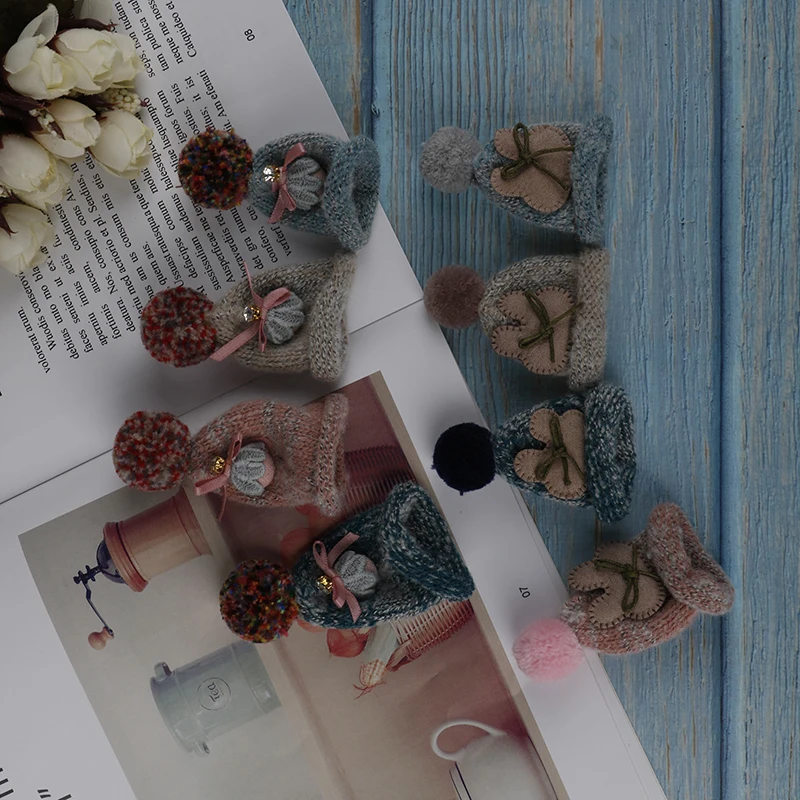 

1PC Cute Mini Rabbit Handmade Knitting Hat Cap DIY Doll Accessories Supplies Toy Kids Gifts 7*4.5cm
