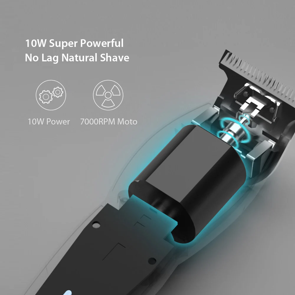 XIAOMI ENCHEN Hummingbird электрическая машинка для стрижки волос USB портотивная Зарядка для бритвы Триммер для волос с 3 волосами 10 Вт низкий уровень шума триммер для волос для мужчин