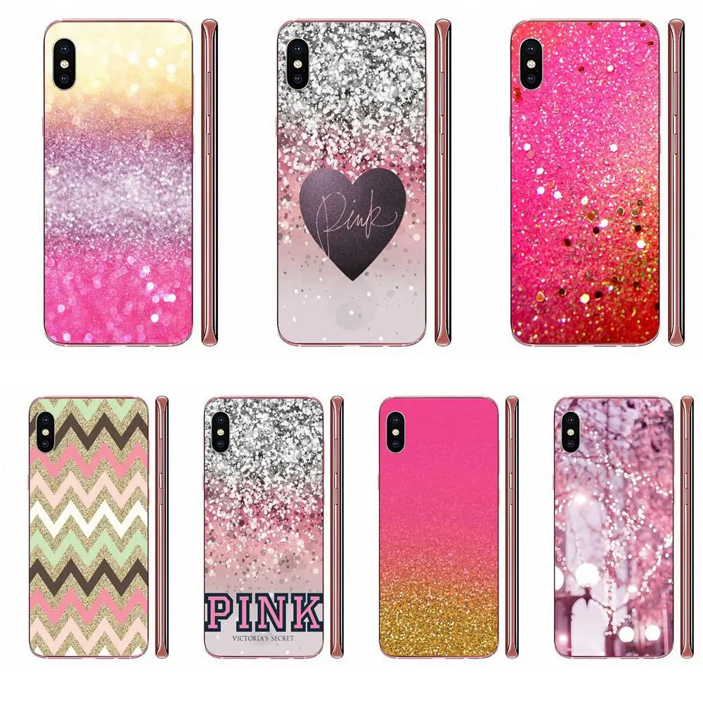 Наслаждайтесь серебристым розовым блеском для Xiaomi Redmi Note 8 8A 8T 10 K30 5G Pro Motorola G G2 G3 G4 G5