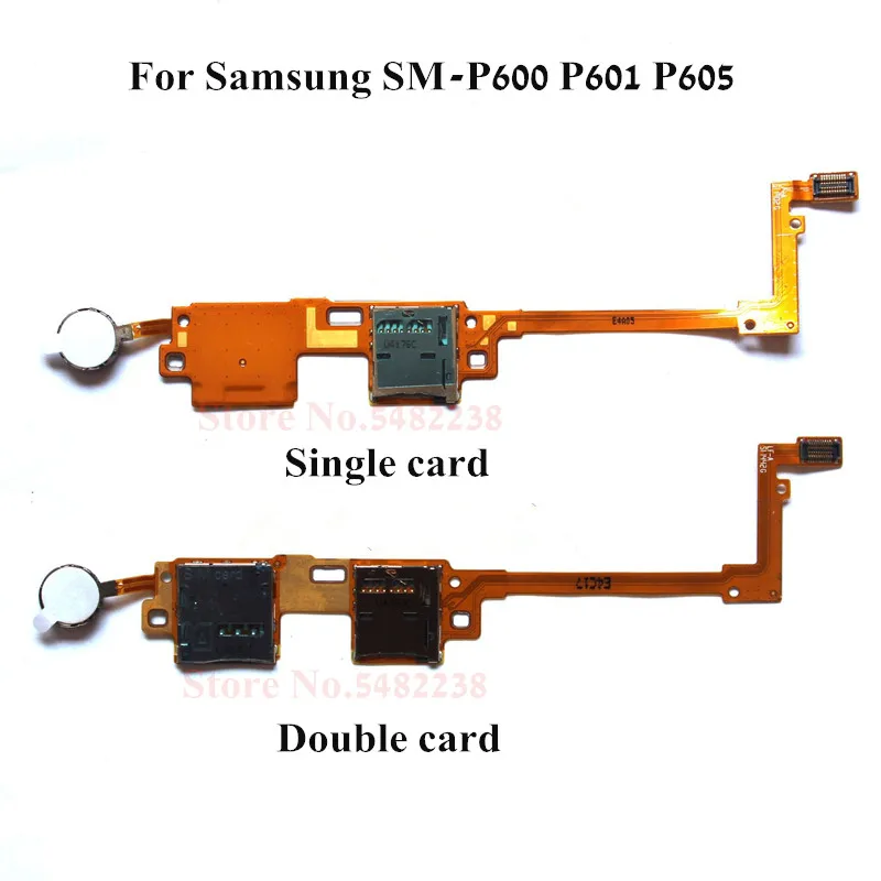 Оригинальный держатель гнезда для слота SIM-карты гибкий кабель FPC Samsung SM-P600 P601 P605