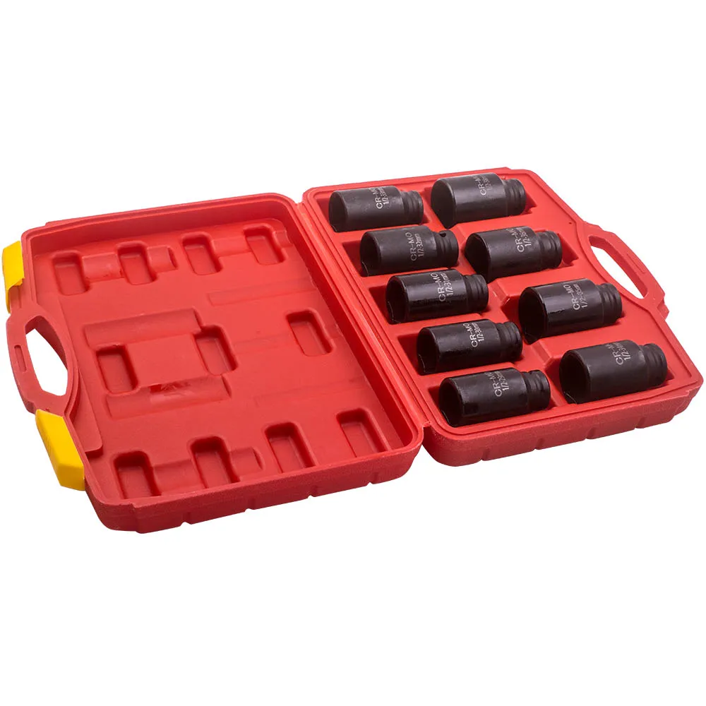 6 Sided Deep Impact Socket Set Axle Hub Nut 1/2&quot Drive 29-38mm 32 33 34 |