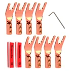 8p Y-образный разъем из чистой меди, родиевый штекер для фоторазъема, разъем для кабеля громкоговорителя, разъем для кабеля динамика