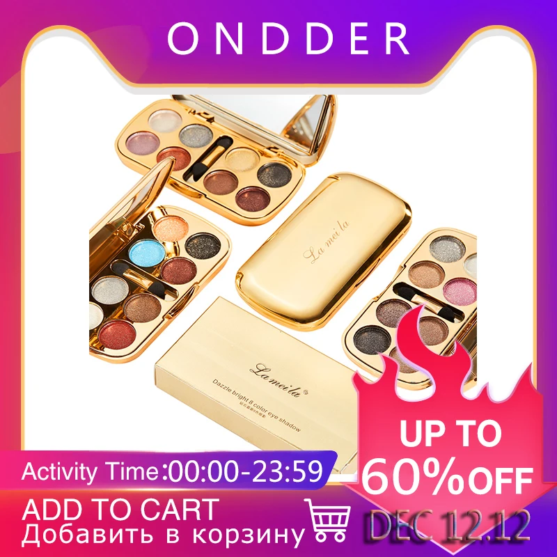 Тени для век 8 цветов один яркий в конце восемь Алмазные тени макияж Палитра| |