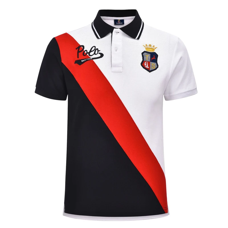 

2021 New Men's Sports Short Sleeve Polo Shirt Fashion Casual Embroidered Logo Top High Quality Cotton Short T-shirt
