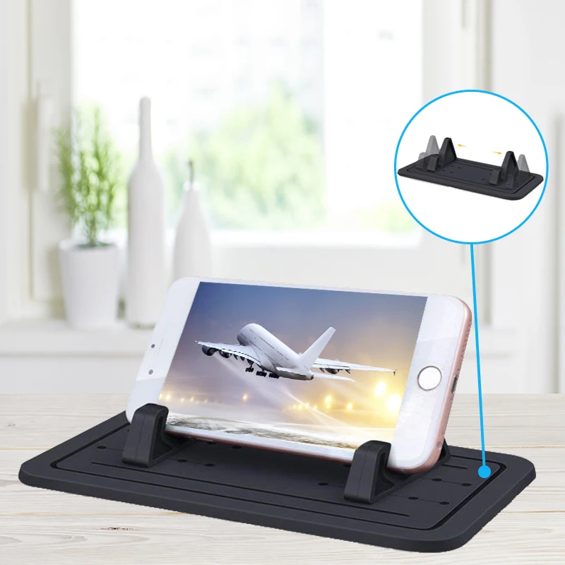 phone holder stand non slip mat silicone gps car mount desktop phone stand pad anti skid soft silicone tablet stand for samsung free global shipping