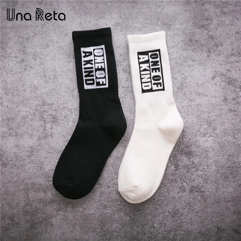 Мужские носки в стиле хип хоп Una Reta хлопковые с надписью стильные для