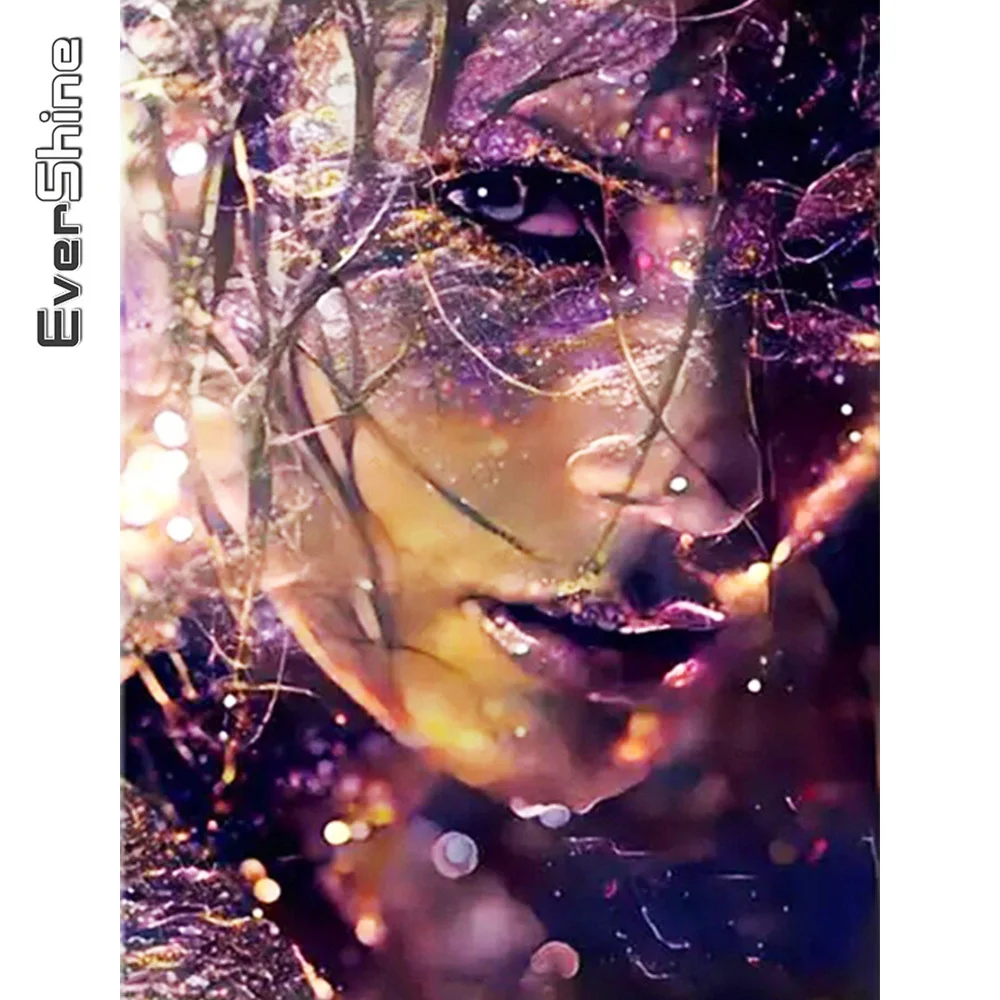 

Evershine Diamond Embroidery Woman Full Square Round Diamond Painting Portrait Cross Stitch Mosaic Girl Rhinestone Picture Art