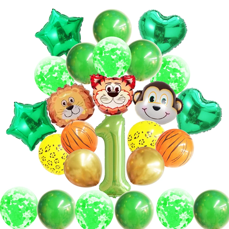 

Forest Animal Foil Balloons for Jungle Safari Themed Child Boy Kids Birthday Party Supplies Cute Baby Shower Decorations