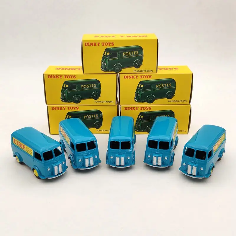Лот из 5 шт. Atlas 1:43 Dinky Toys 25BV для Fourgon Postal P ~ d.d.3.a синие модели| |