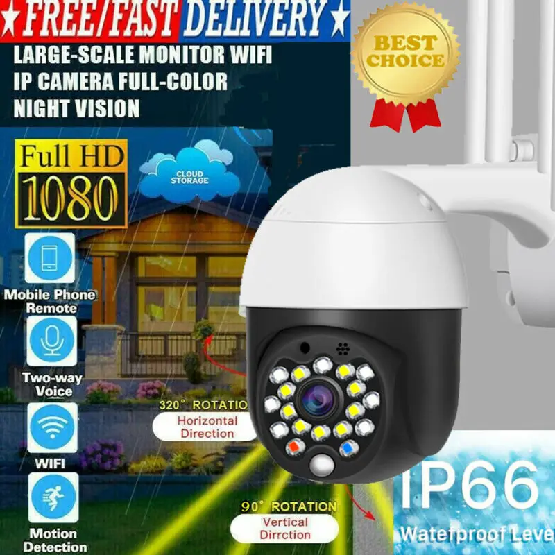 1080P wifi IP камера беспроводная уличная CCTV HD PTZ умный дом безопасности ИК