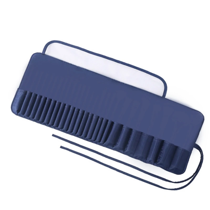 

X37E Makeup Brush Rolling Case Cosmetic Bag Pouch Holder Travel Portable Brushes Storage Organizer with Strap