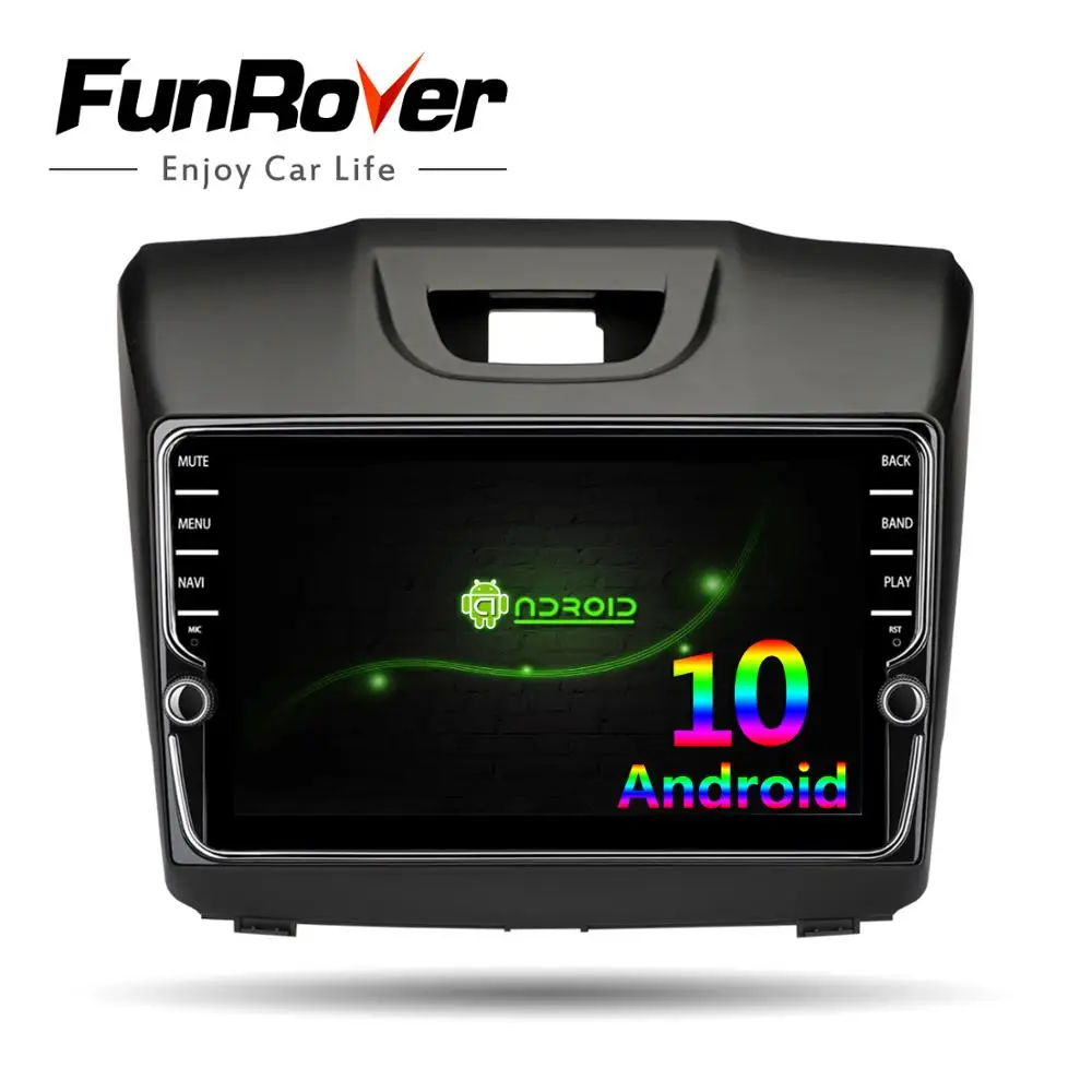 Funrover Android 10 0 2 din dvd для Chevy Chevrolet S10 2015 2018 ISUZU D Max автомобильный Радио мультимедийный