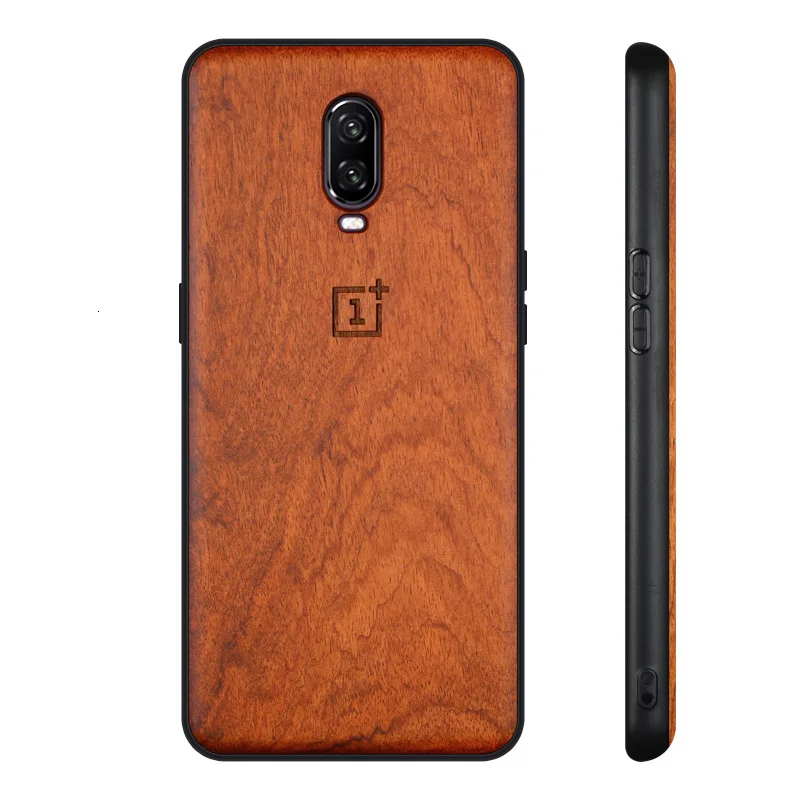 Чехол для Oneplus 7 Boogic Оригинальный чехол из натурального дерева розовый TPU