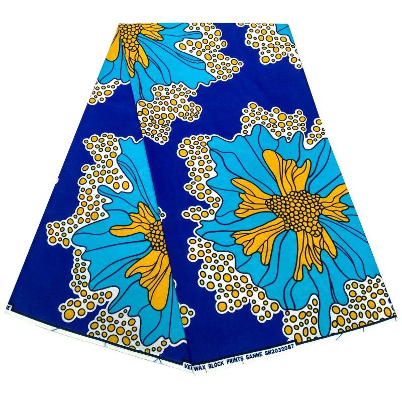 

Original wax 100% cotton fabrics african wax print fabric 2020 latest wax fabric 6yards per piece african fabric
