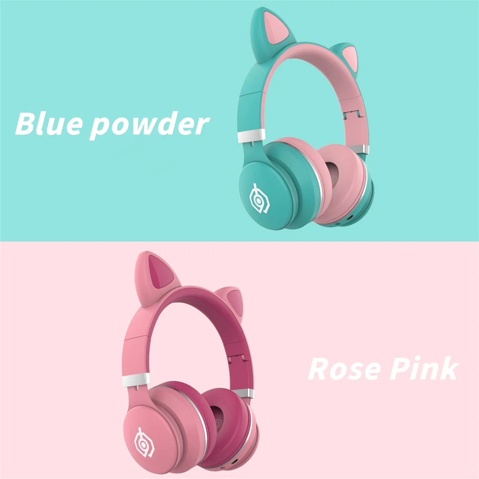 

LED031 Headphones Foldable Head-Mounted Luminous Cat Ear 5.0 Wireless High Quality Active Noise Reduction Universal Headset
