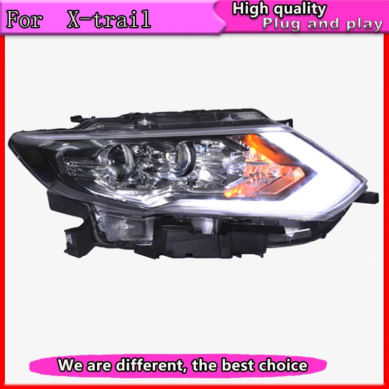 

Car Styling for Nissan X-Trail Headlights 2014-2016 for X-Trail LED Headlight DRL Lens Double Beam H7 HID Xenon bi xenon