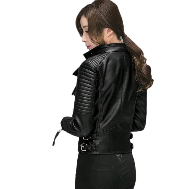 Куртка женская из ПУ кожи на весну осень|leather jacket women|faux leather jacketfaux jackets women |