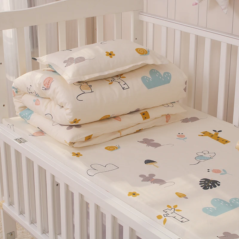 

Cotton Baby Quilt Cover 150*120cm Nordic Style Baby Quilt Cover With Filling 1pc Skin-friendly Newborns Duvet Cover Cartoon