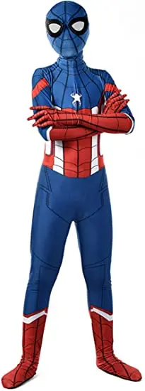 captain superhero cosplay costumes for boys bodysuit spandex 3d print halloween costume cosplay superhero zentai suit for adult free global shipping