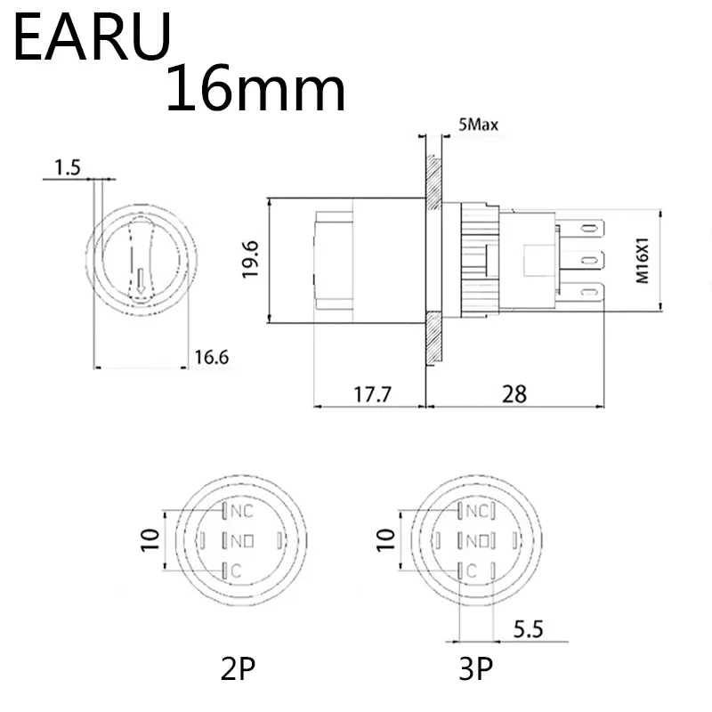 16 мм автоматический возврат мгновенная самоблокирующаяся фиксация
