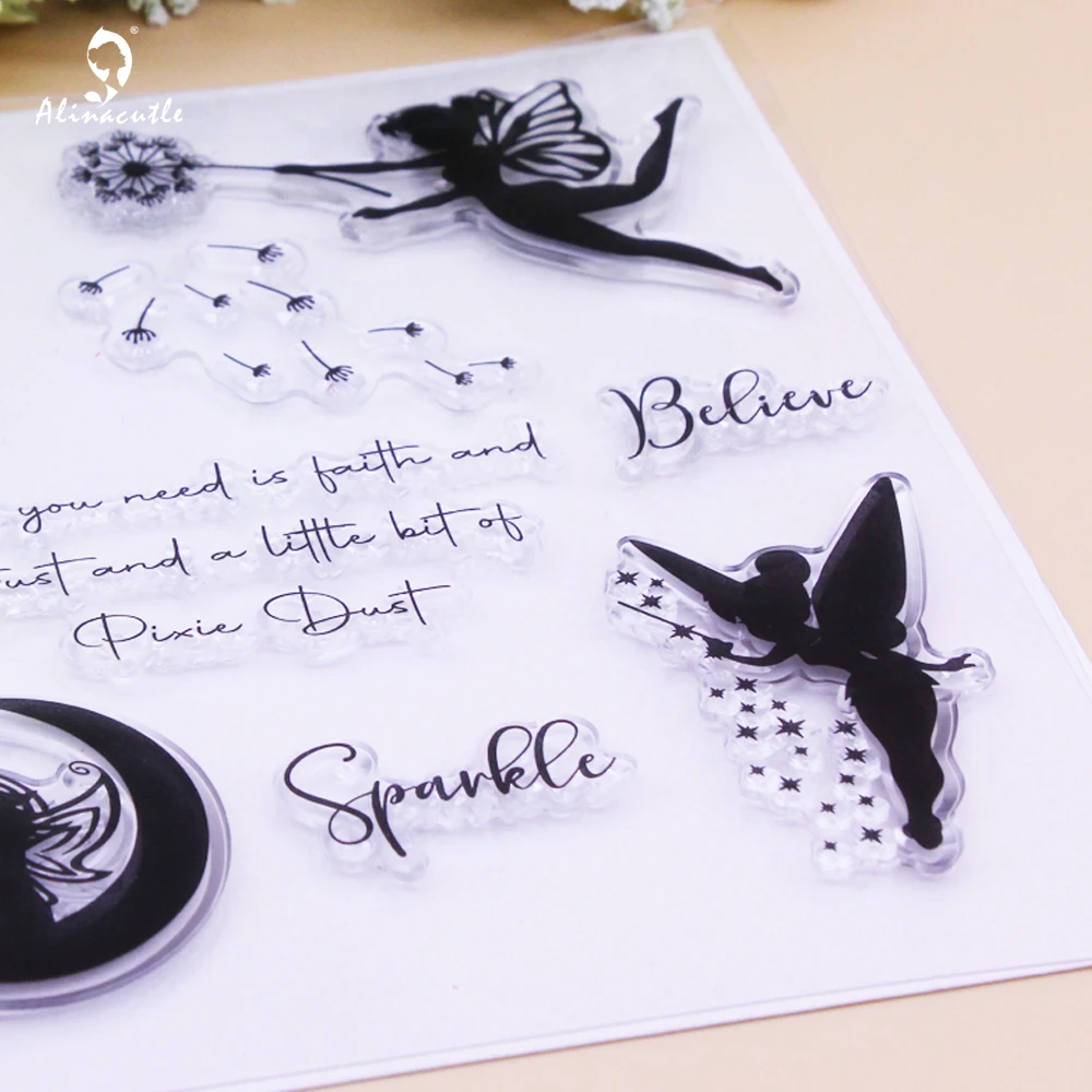 Прозрачные штампы Alinacutle весенние волшебные Волшебные блестки сделай сам альбом