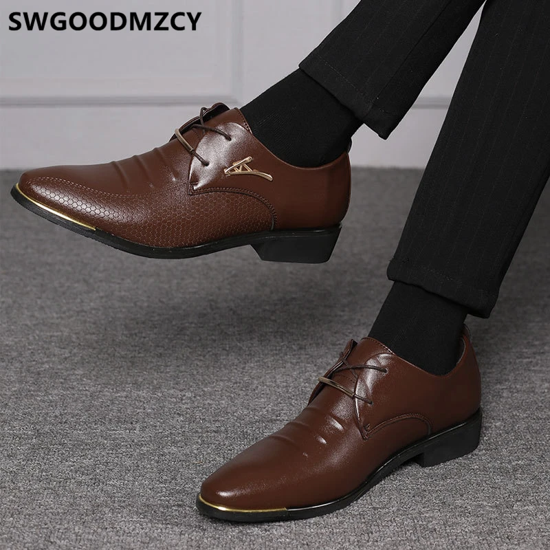 Dress Shoes Men Classic Suit Formal Coiffeur Business Oxford Leather Luxury Designer Big Size 48 Zapatos De | Обувь