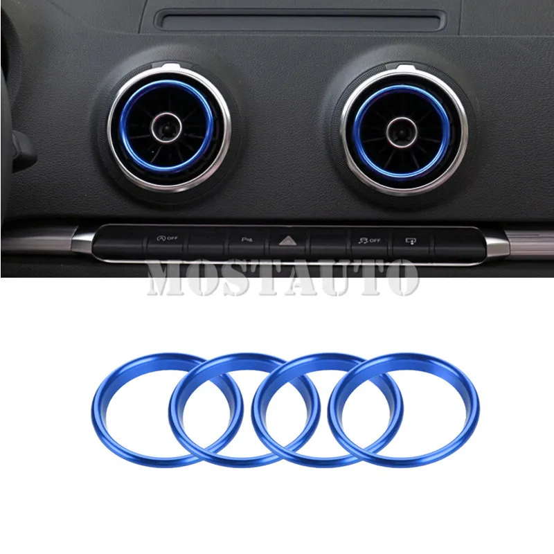 Интерьерная консоль вентиляционное отверстие крышка кольца для Audi A3 S3 2014 2019 4 шт.