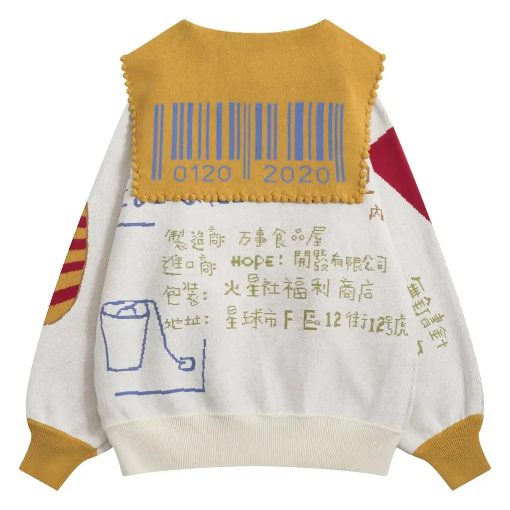 Winter Original Design Cute Sweet Thick Cotton Sweater For Women Pullover Knitted Jumpers Top Loose Preppy Style High Quality | Женская