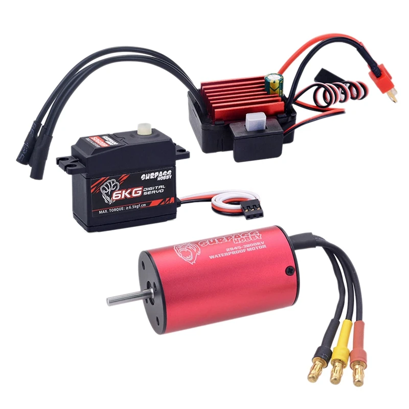 

Бесщеточный двигатель SURPASS HOBBY 2845 3800KV + 35A ESC + S0600P 6 кг сервопривод для Rc Traxxas HSP Багги внедорожник 1/12 Радиоуправляемый автомобиль