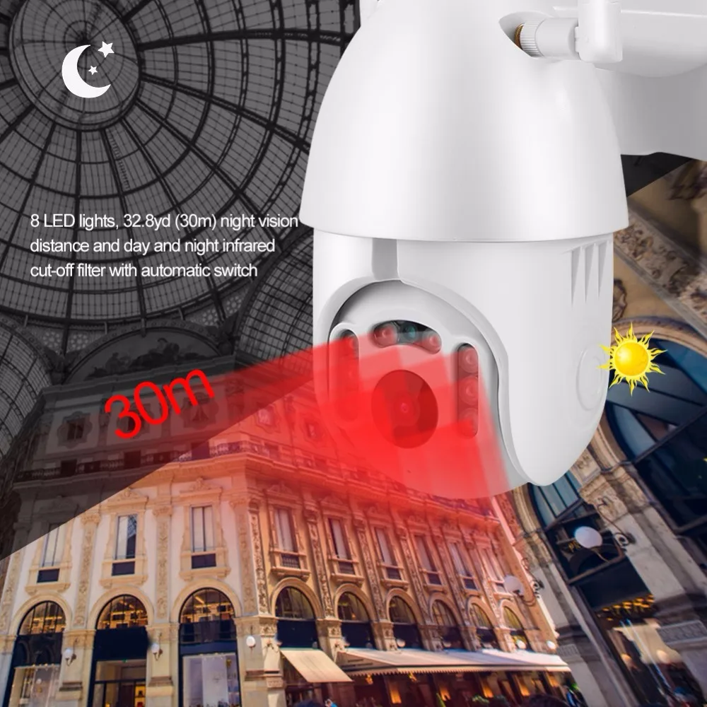 WIFI IP Camera 1080P Outdoor Waterproof PTZ Home Dome Wireless Wifi Security Cameras Audio P2P 2MP Network CCTV Surveillance