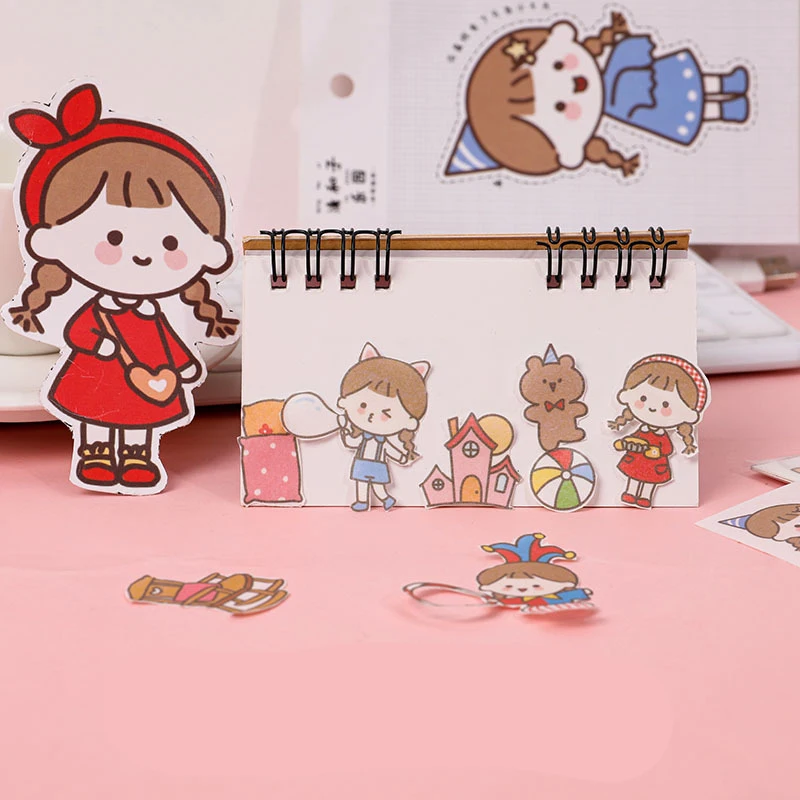 

Washi paper hand account sticker set creative cartoon diy material mobile phone photo album decoration stickers student supplies