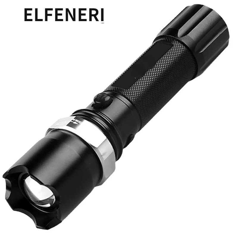 

Aluminum Alloy Super Bright Long Shot 500 M Strong Light Rechargeable Flashlight Small Self-Defense Waterproof Outdoor Household