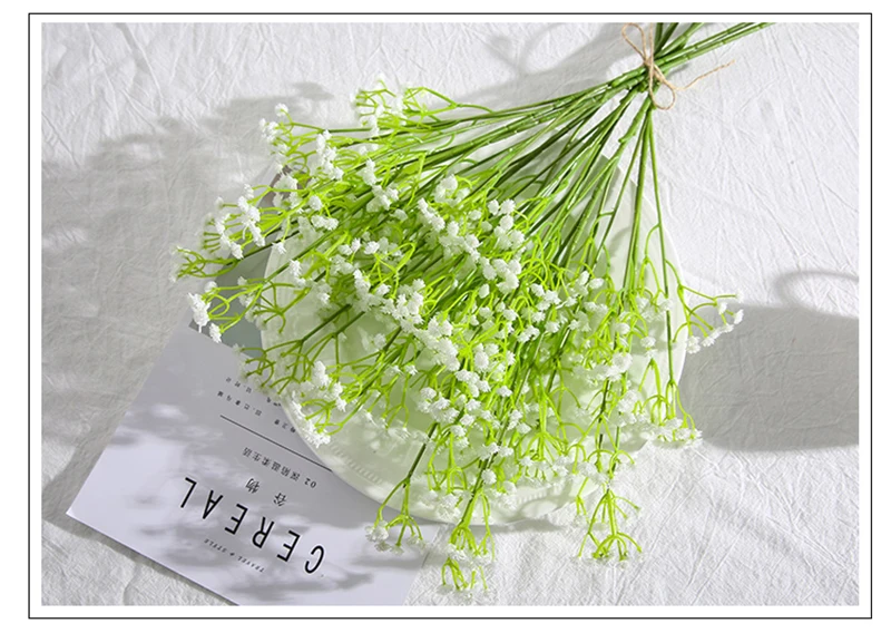 Erxiaobao поддельные семена растений(Гипсофила) Искусственные цветы babysbreat Gypsophila сушеные пластиковые цветы Крытый Свадебный дом украшение