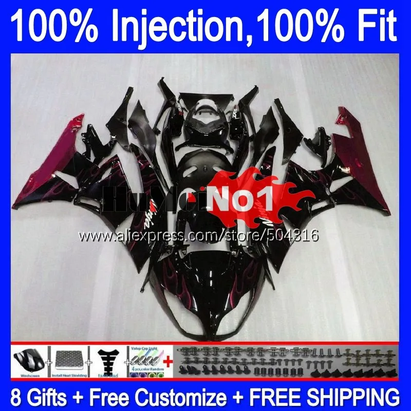 

Body For KAWASAKI NINJA ZX636 ZX 6R 6 R 636 ZX6R 09 10 11 12 58MC.9 600CC ZX-636 ZX-6R 2009 2010 2011 2012 Fairing Red flames