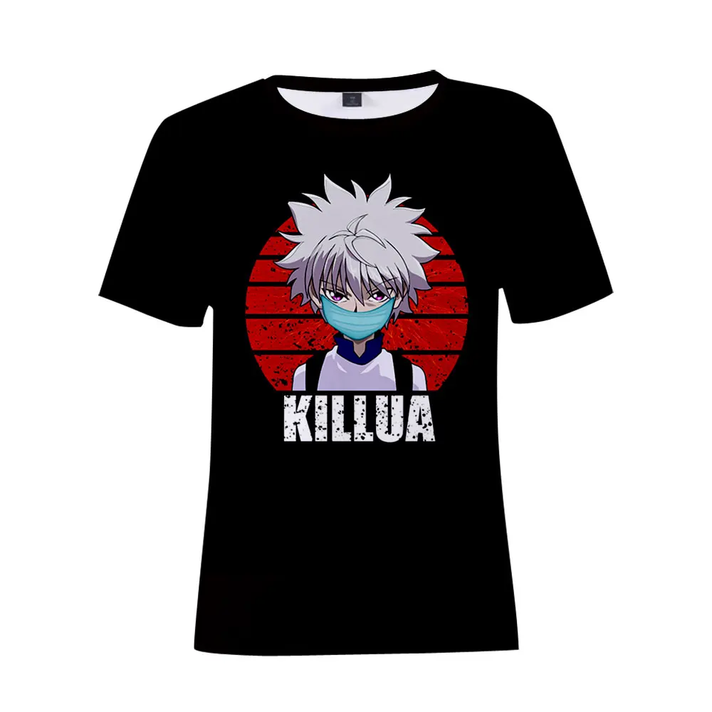 Футболка Hunter X для мужчин и женщин летняя рубашка с круглым вырезом коротким