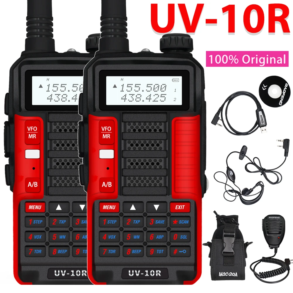 

Новинка 2021, Двухдиапазонная рация Baofeng, VHF/UHF, двухсторонняя CB Любительская рация мощностью 10 Вт, высококачественный высокочастотный трансив...