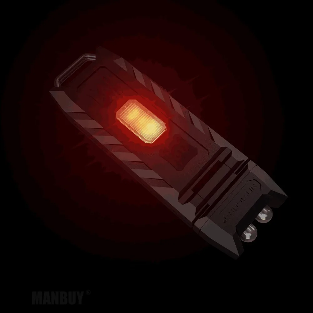 2022 NITECORE большой палец USB Перезаряжаемый высокопроизводительный белый + красный