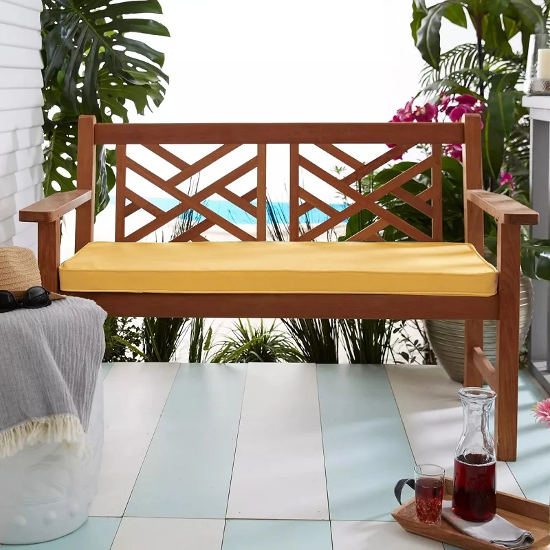 

Outdoor Bench Seat Cushion Waterproof Rattan Chair Pads For Garden Sponge Sofa Cushion Removable Long Mat With Zipper Home Decor