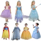 Платье принцессы для девочки, Детский костюм на Хэллоуин, Тюлевое платье, косплей, Карнавальная детская одежда, для подростков, 4, 8, 10 лет