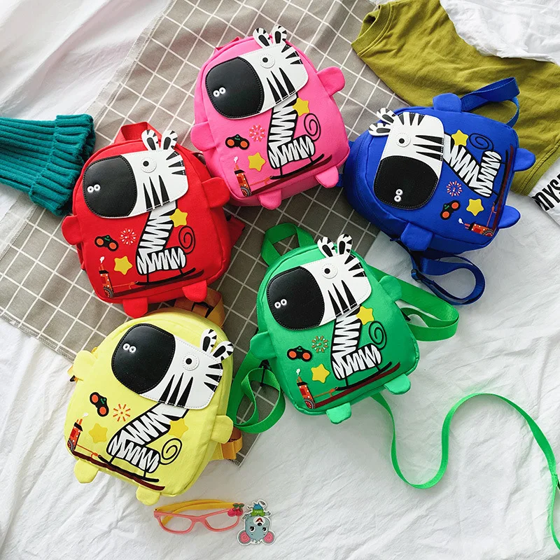 Cartoon Zebra Baby Safety Harness Backpack Toddler Anti-lost Bag Children Schoolbag Adjustable Shoulder Kids Backpack Sac A Dos