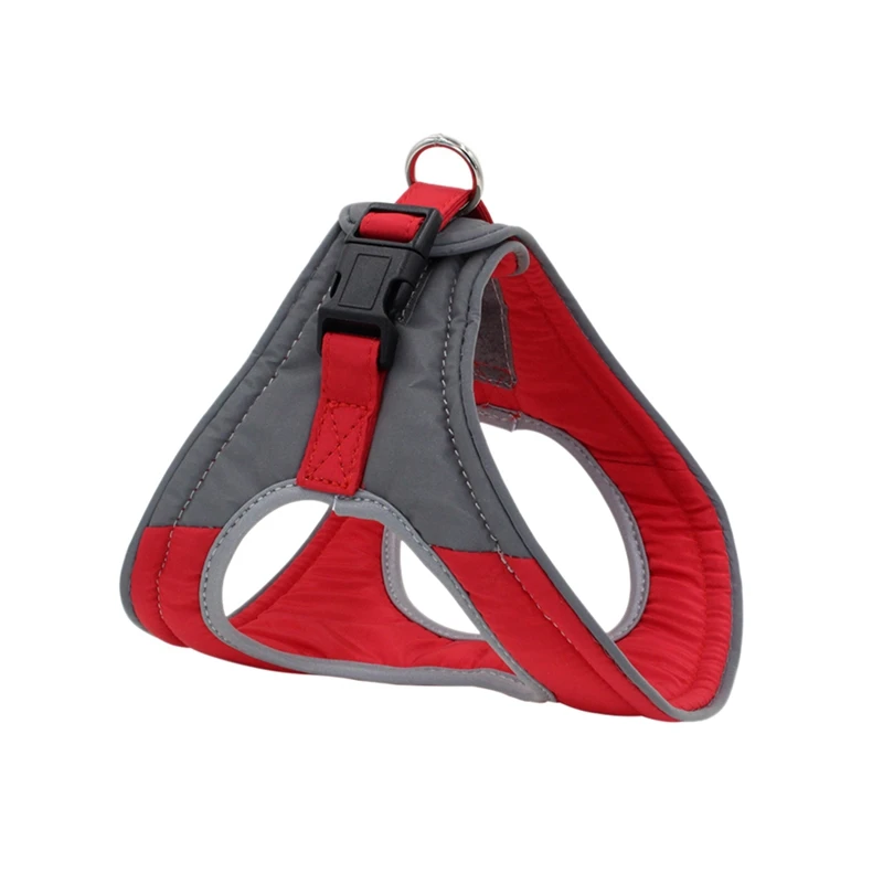 Светоотражающая шлейка для собак легкая бархатная щенков маленьких и средних