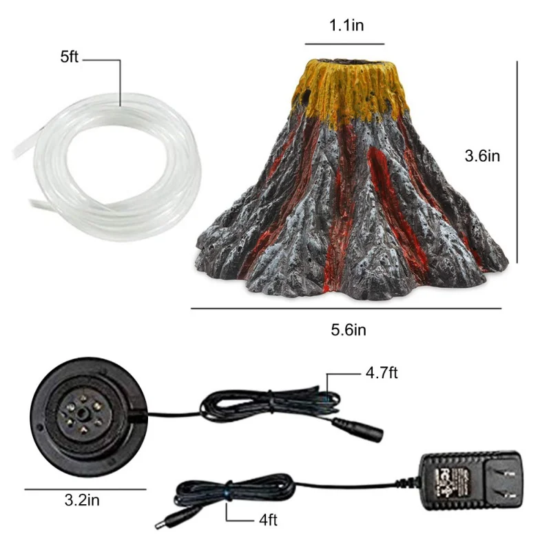 

IP68 Waterproof LED Fish Tank Lamp LED Bubble Volcano Colorful Bubble Lamp Aquarium Licht Decoratie Aquarium Ornament