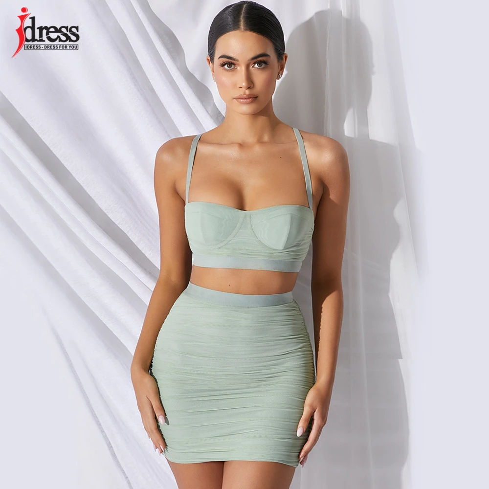 Женское платье с открытыми плечами IDress модное летнее открытой спиной элегантное