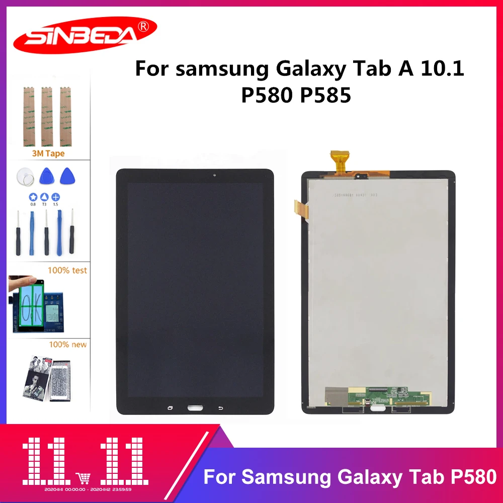 

Sinbeda 10.1"LCD For Samsung Galaxy Tab A SM-P585 P580 LCD Display Touch Screen Digitizer brand new For Samsung Tab P585 LCD