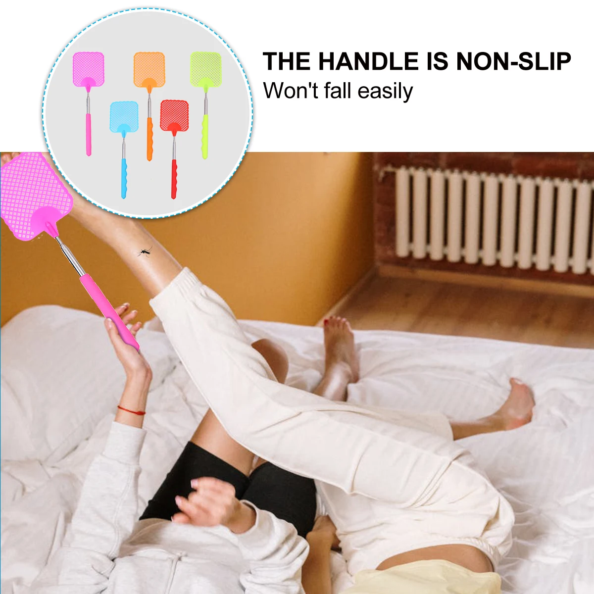 10 шт. регулируемая пластиковая мухобойка домашняя длинная ручка отпугиватель